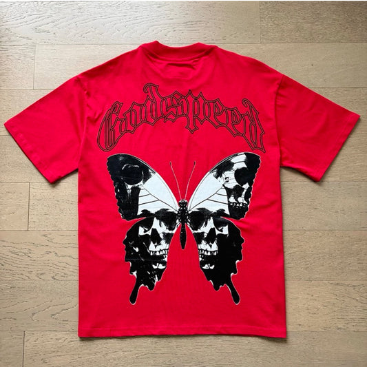 HELLSTAR BUTTERFLY EFFECT TEE “RED”