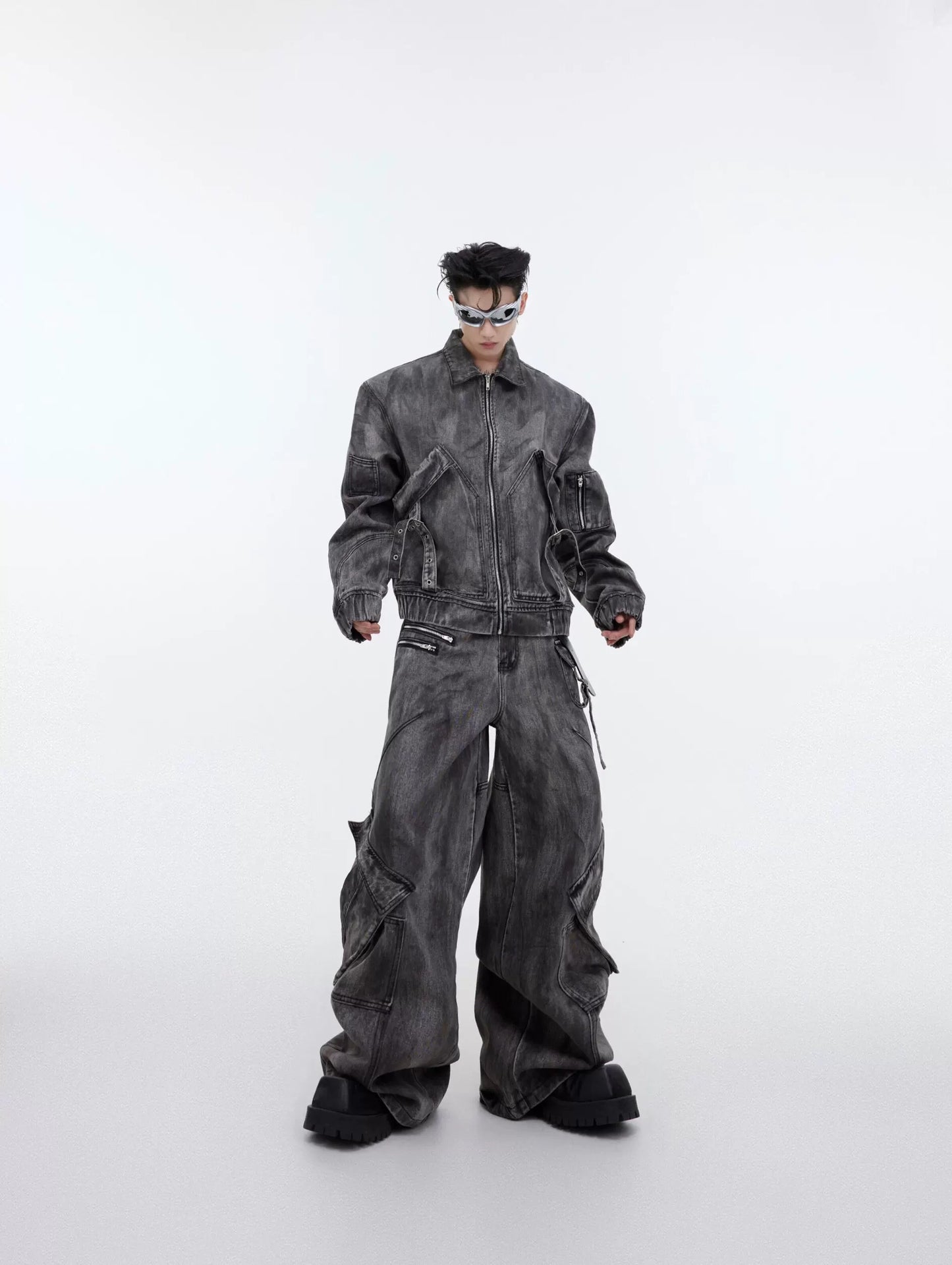Wasteland Denim Suit with Jacket and Pants