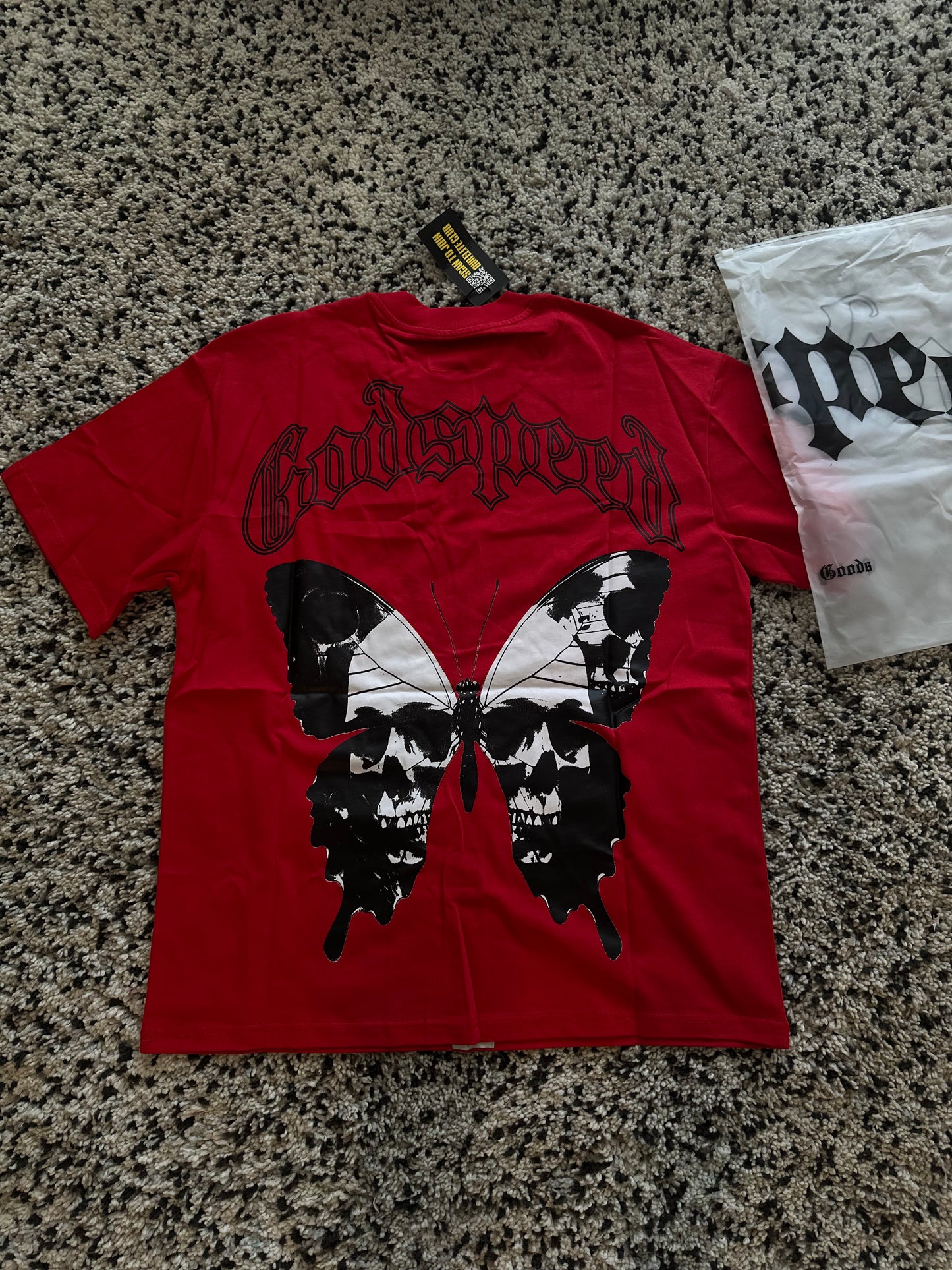 HELLSTAR BUTTERFLY EFFECT TEE “RED”