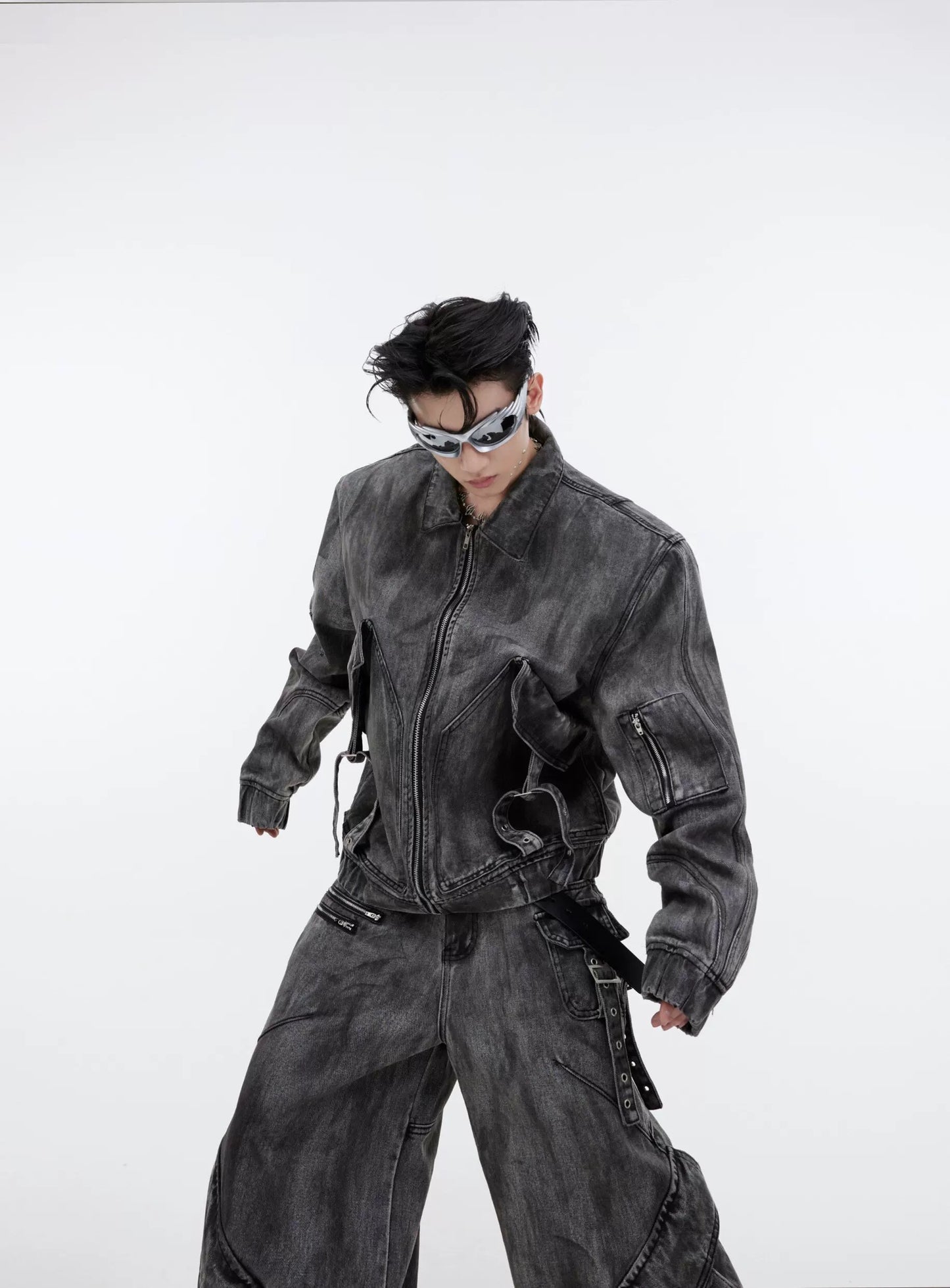 Wasteland Denim Suit with Jacket and Pants