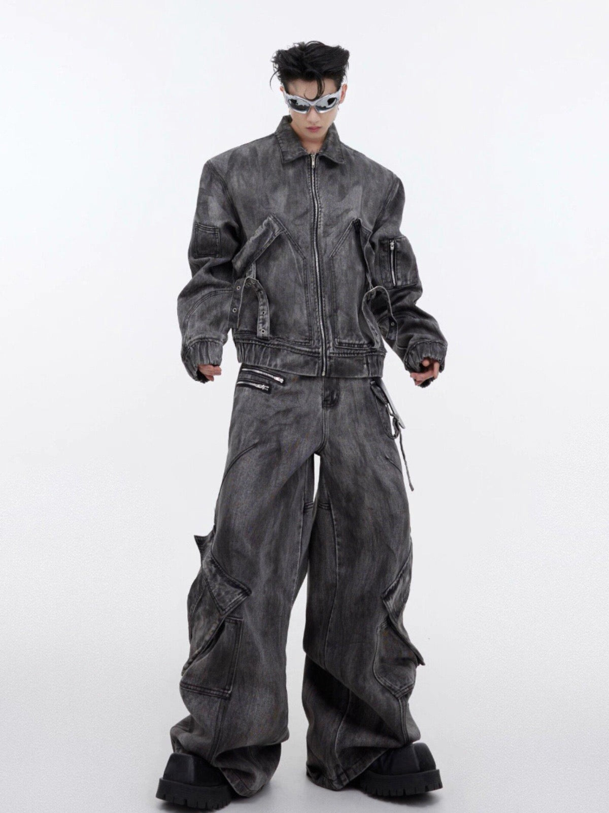Wasteland Denim Suit with Jacket and Pants